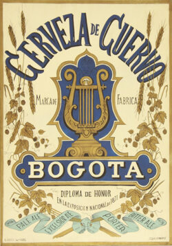 Esta es una imagen del logotipo "Cerveza de Cuervo" (1871).