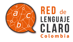 Logotipo de la Red de Lenguaje Claro Colombia.