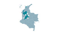 Imagen de referencia. Mapa de Colombia con señalizaciones específicas.