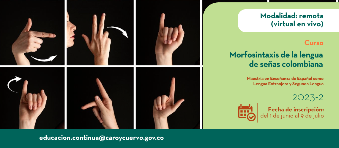 ¡Inscríbete al curso Morfosintaxis de la lengua de señas colombiana!